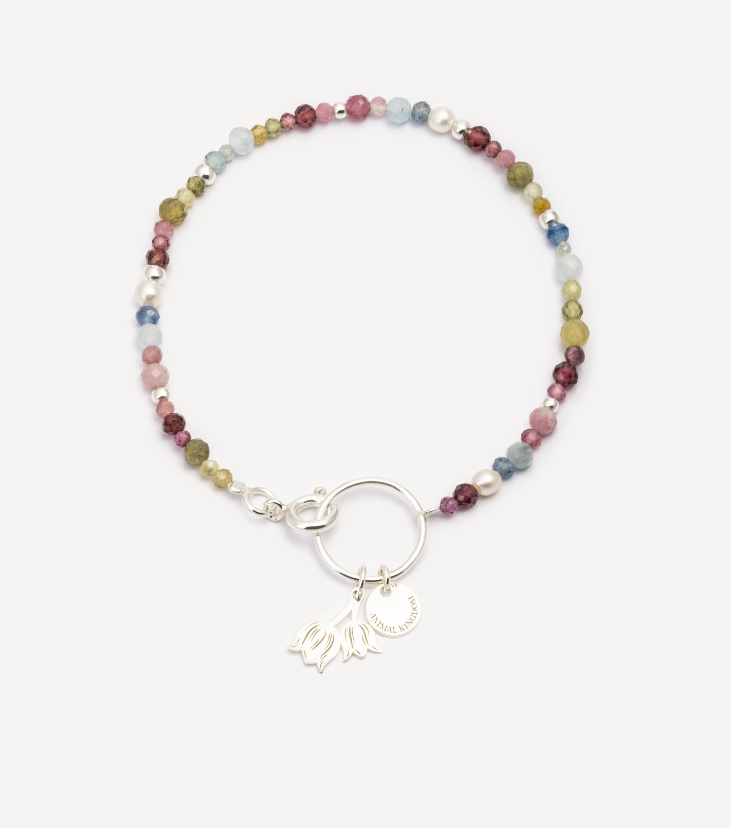 Srebrna bransoletka z kamieniami