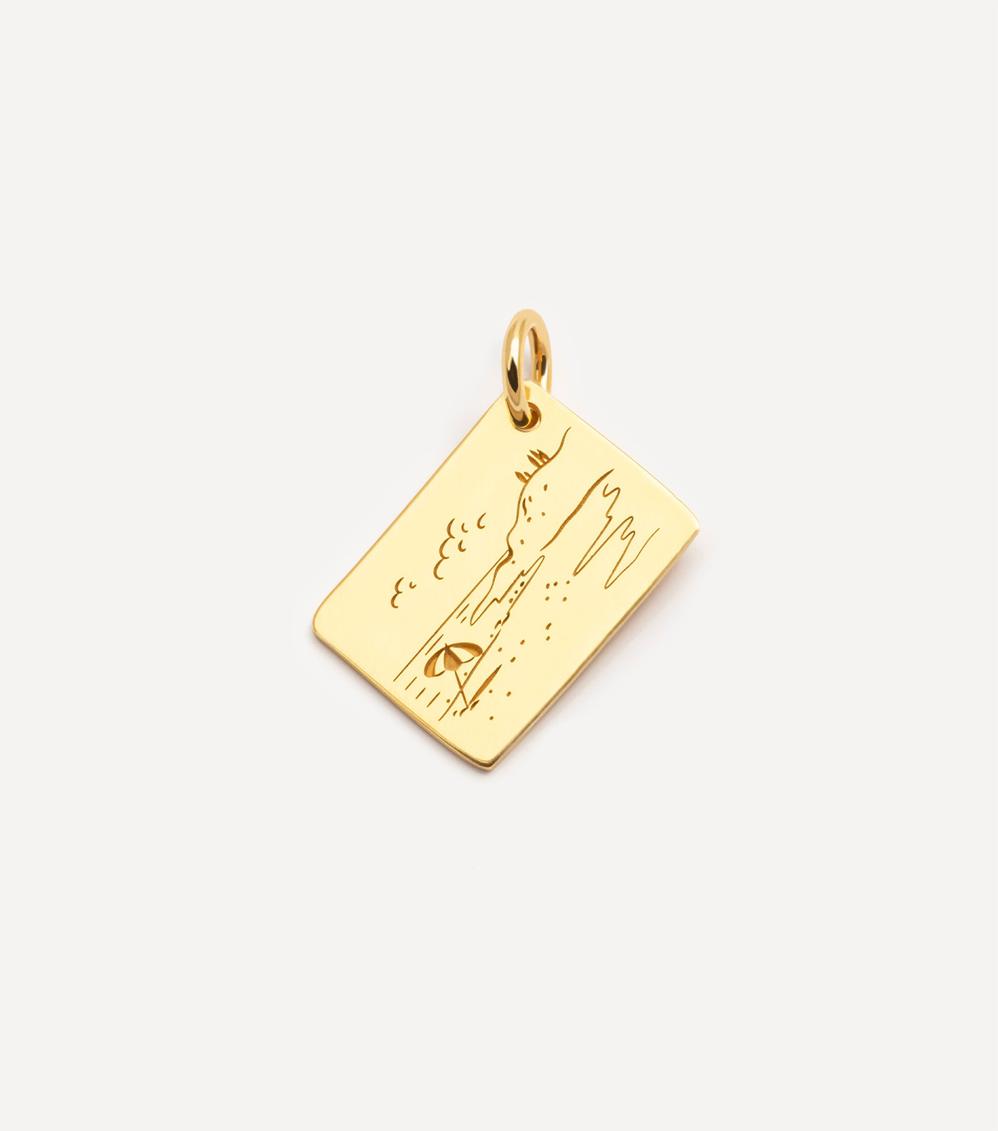 Pozłacana zawieszka medalik z grawerem