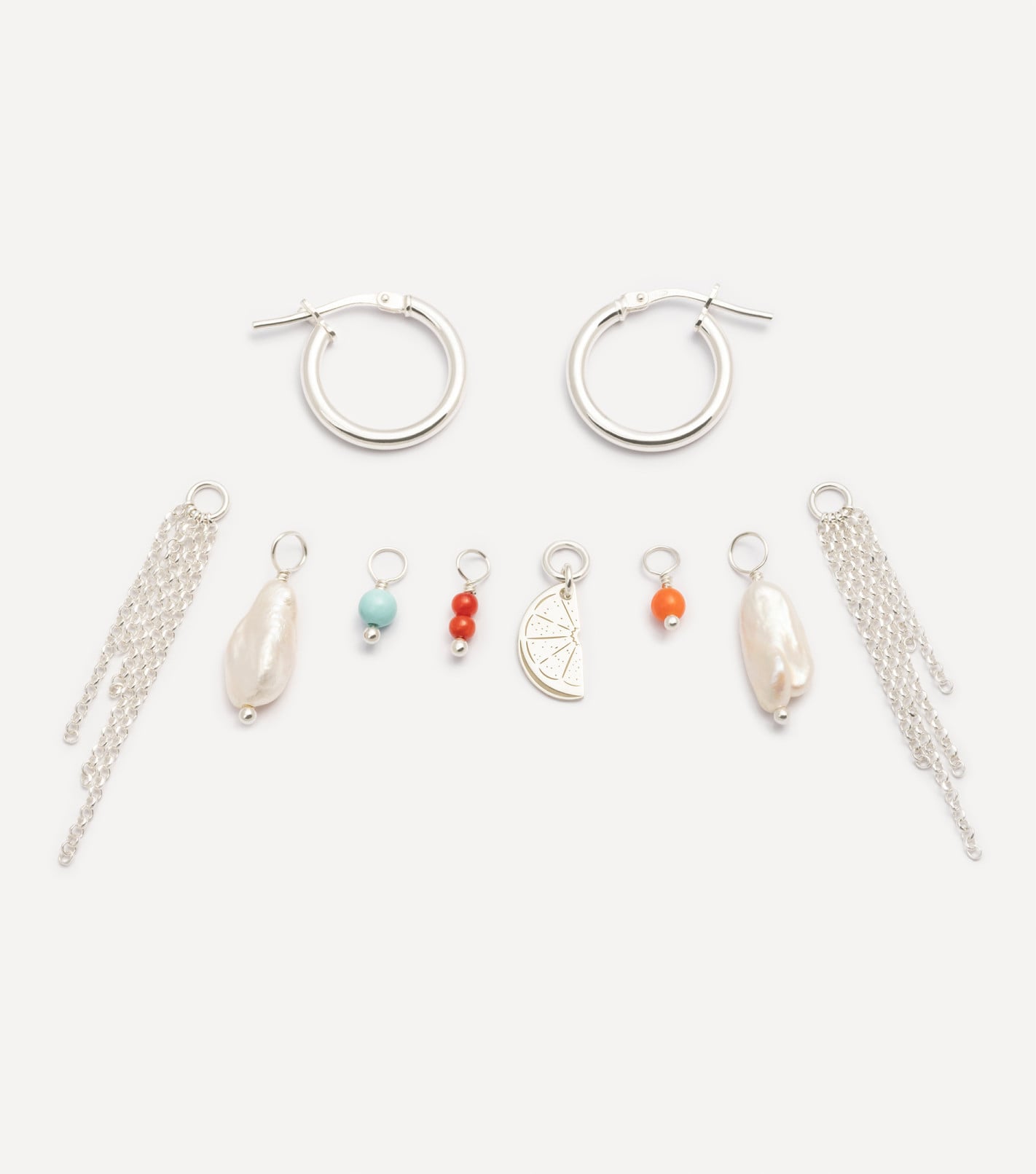 Dolce Salento Hoop Earrings in Silver