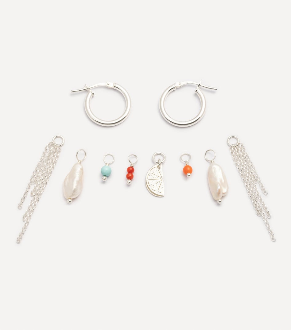 Dolce Salento Hoop Earrings in Silver