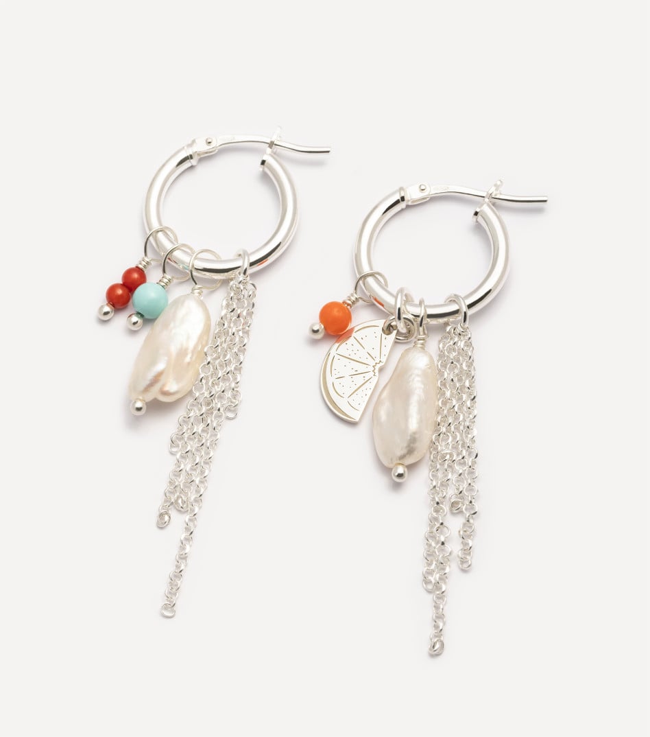 Dolce Salento Hoop Earrings in Silver