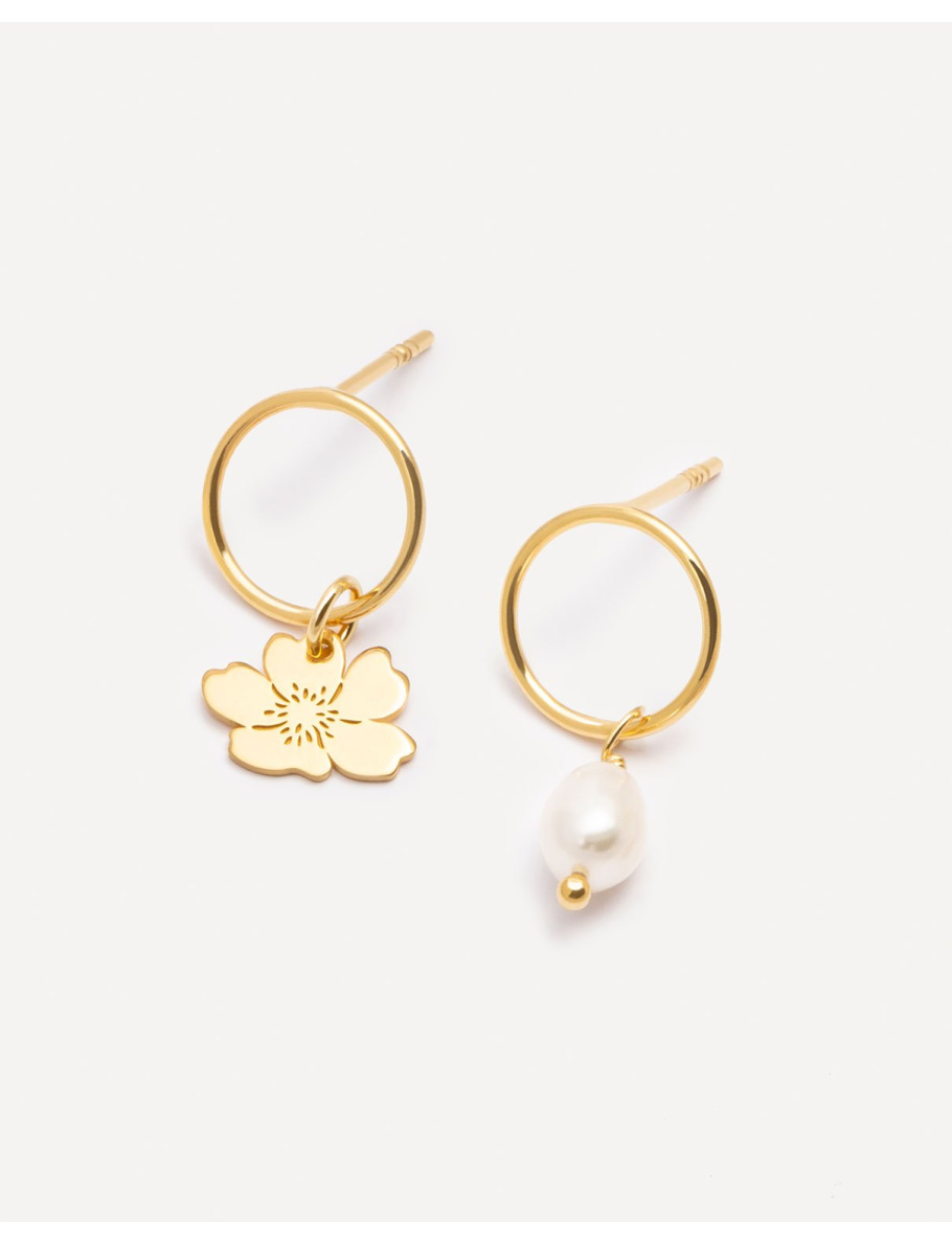 The One gold plated earrings