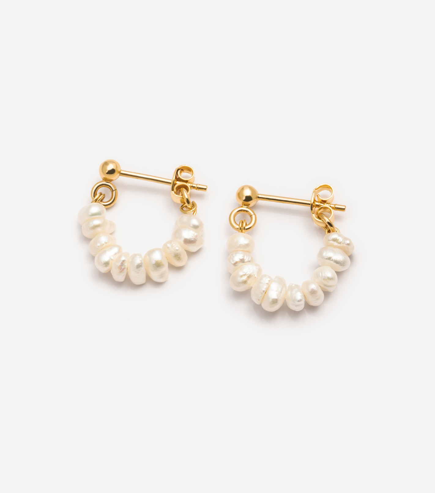 Pozłacane kolczyki z perłami
