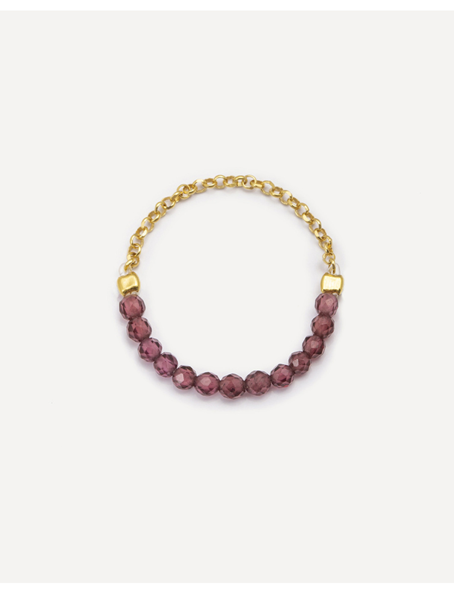 Gold-plated gemstone ring