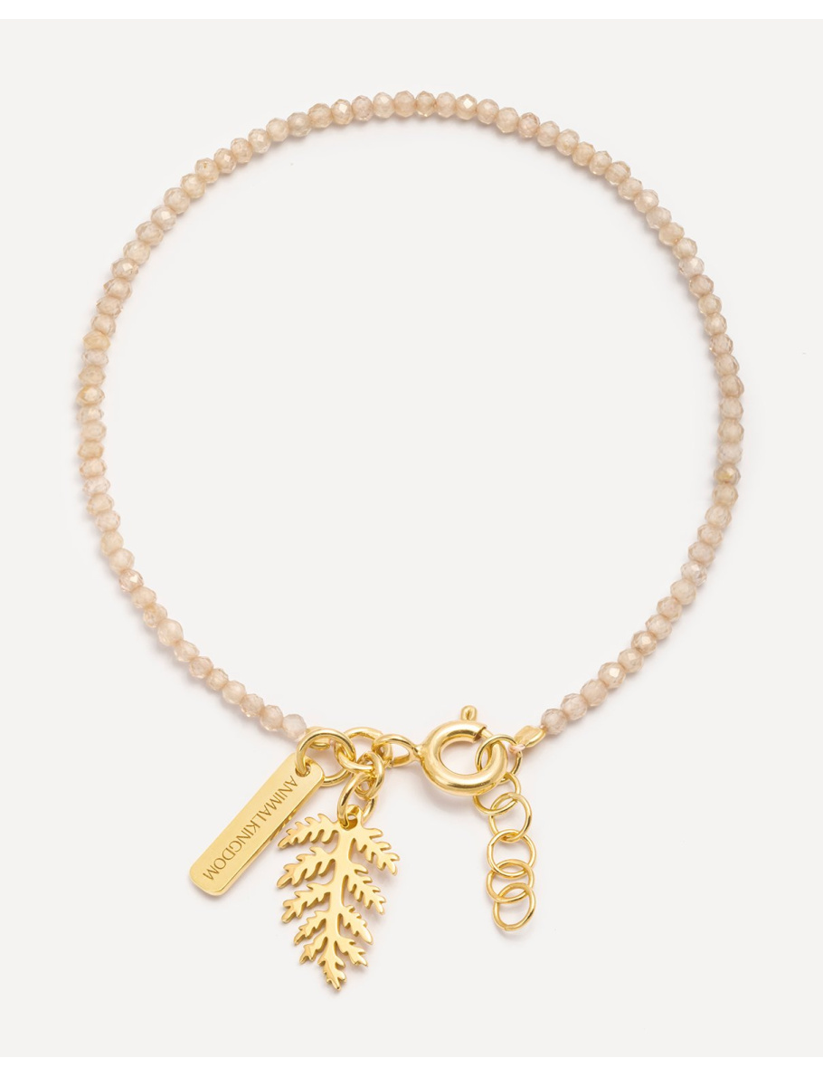 Gold plated gemstone bracelet
