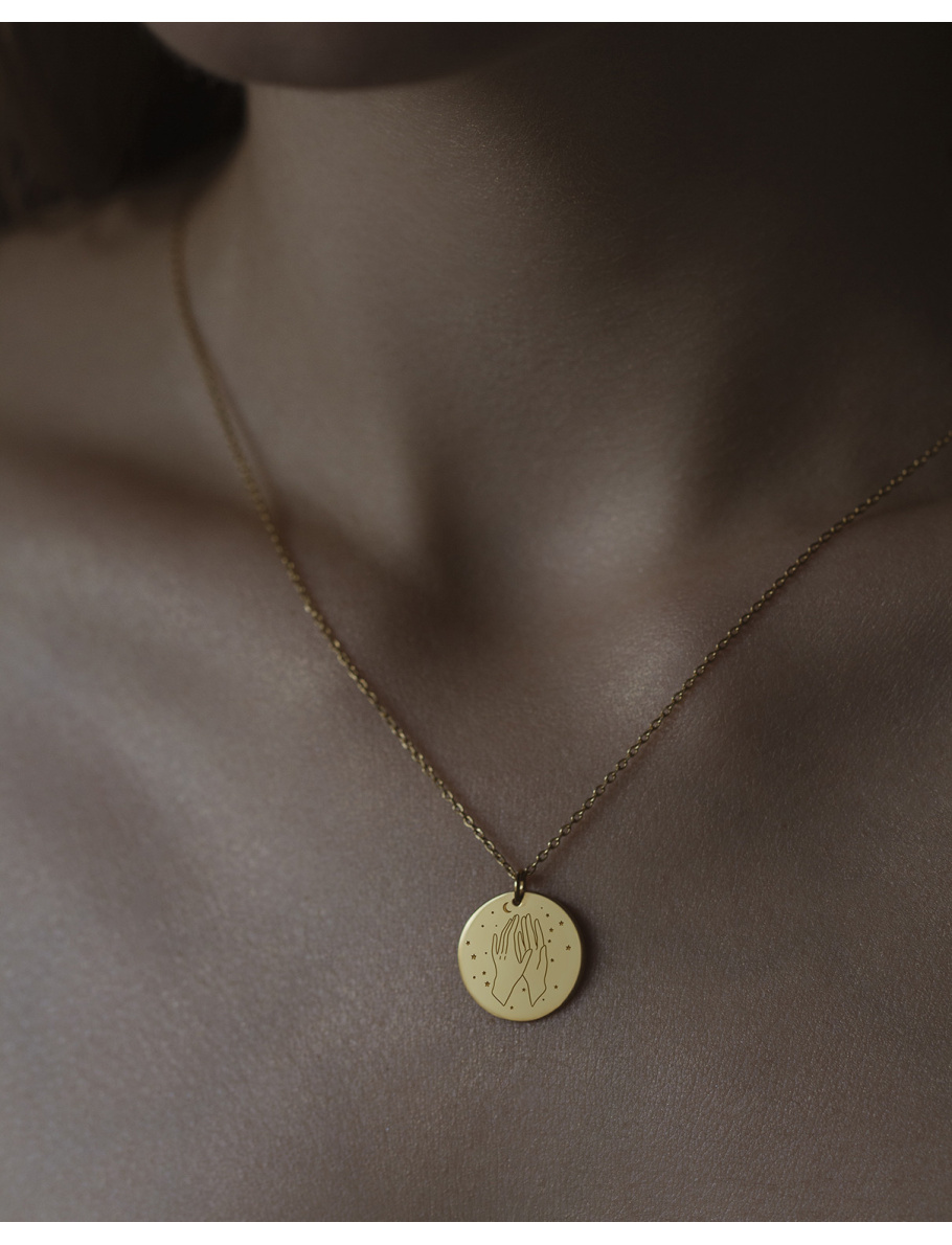 Gold plated Gemini necklace
