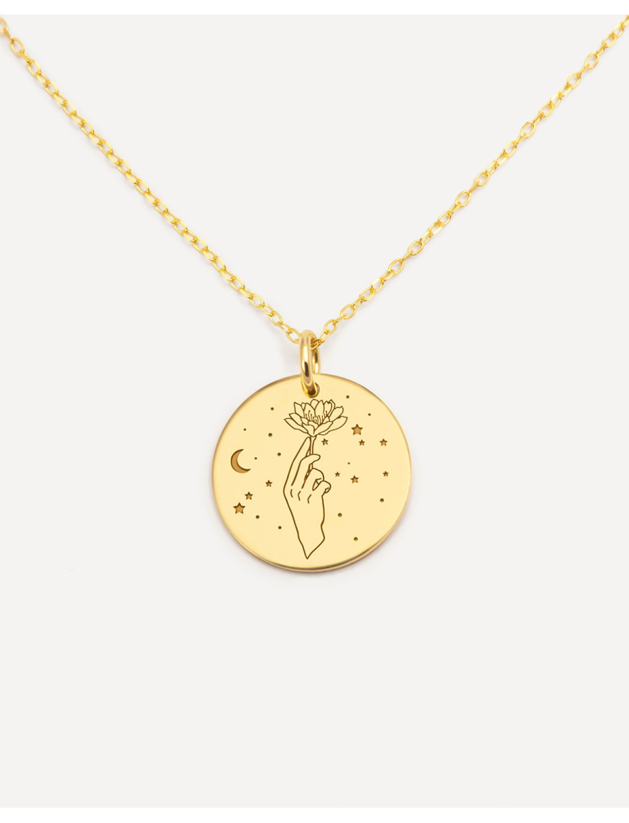Gold plated Virgo necklace