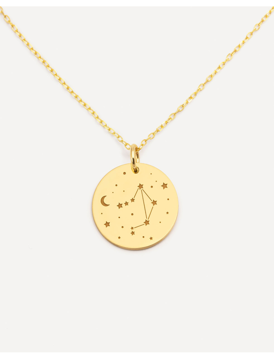 Gold plated Libra necklace