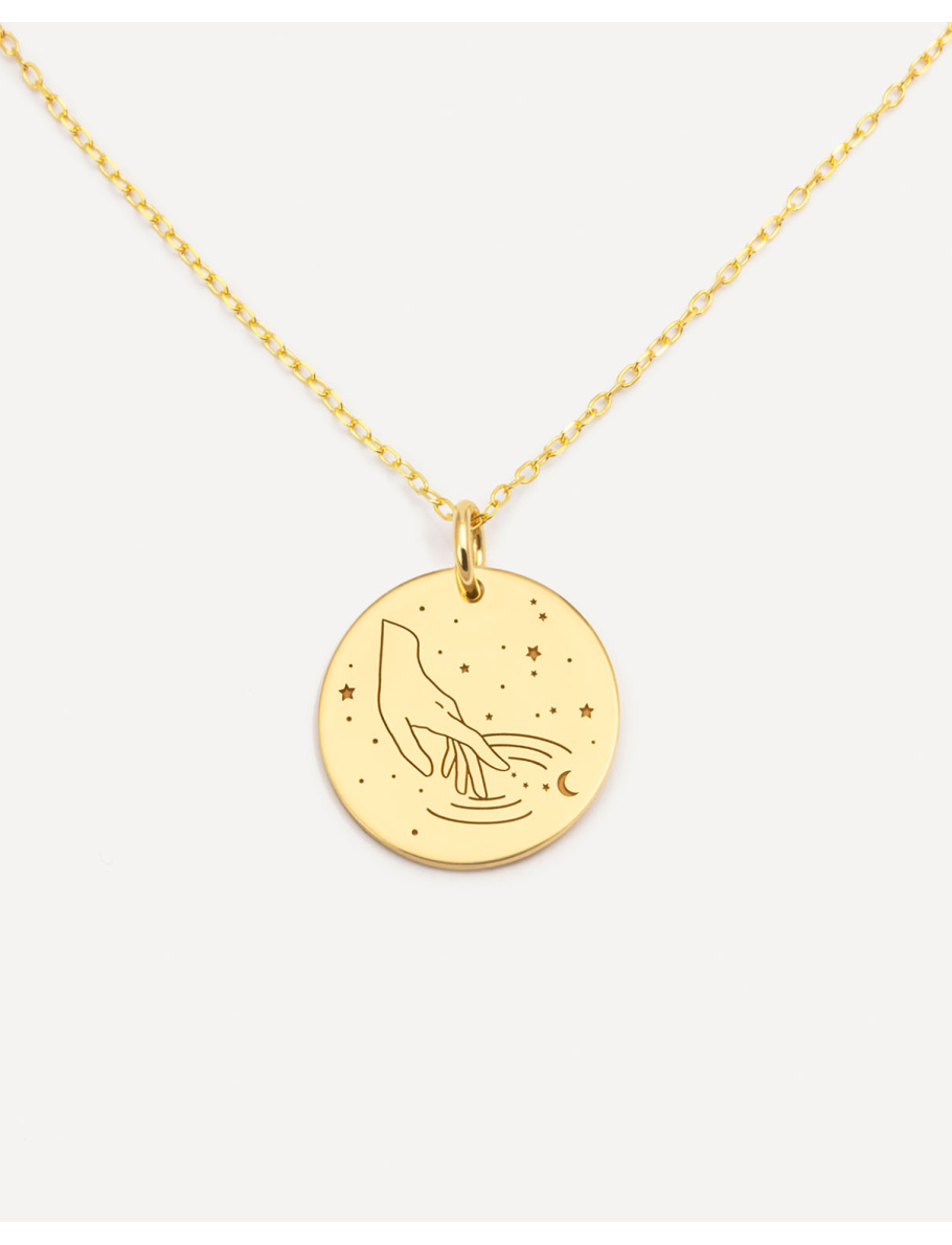 Gold-plated Aquarius necklace