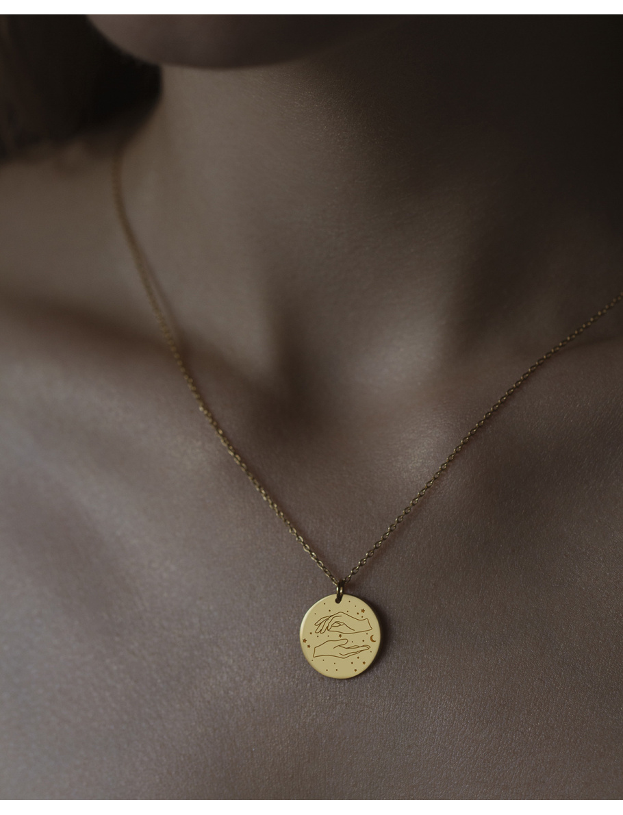 Gold plated Pisces necklace