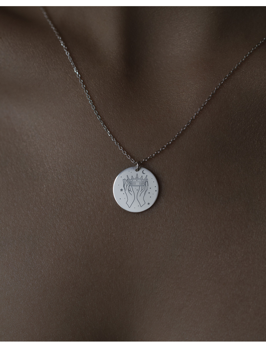 Silver Leo necklace