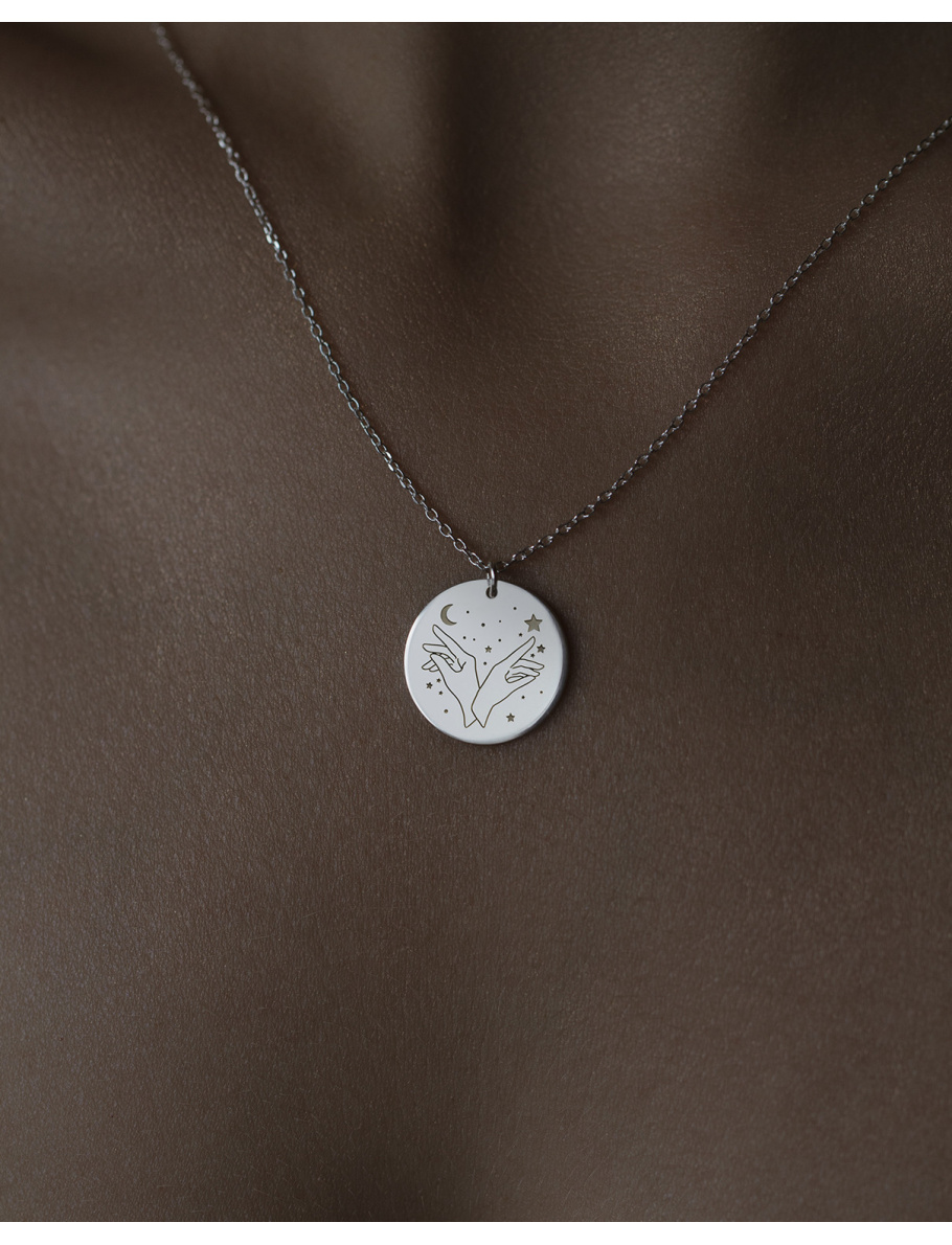 Silver Capricorn necklace