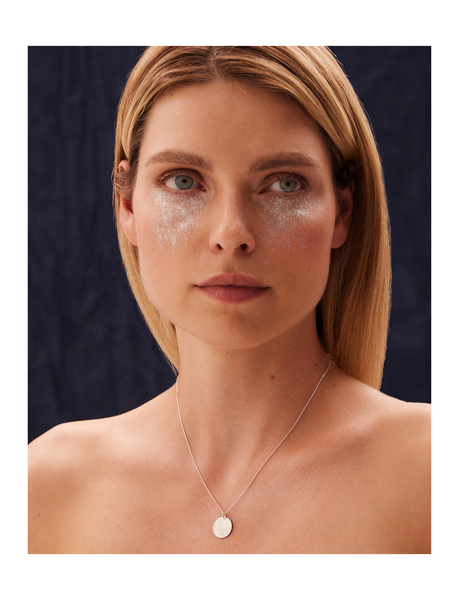 Silver Aquarius necklace