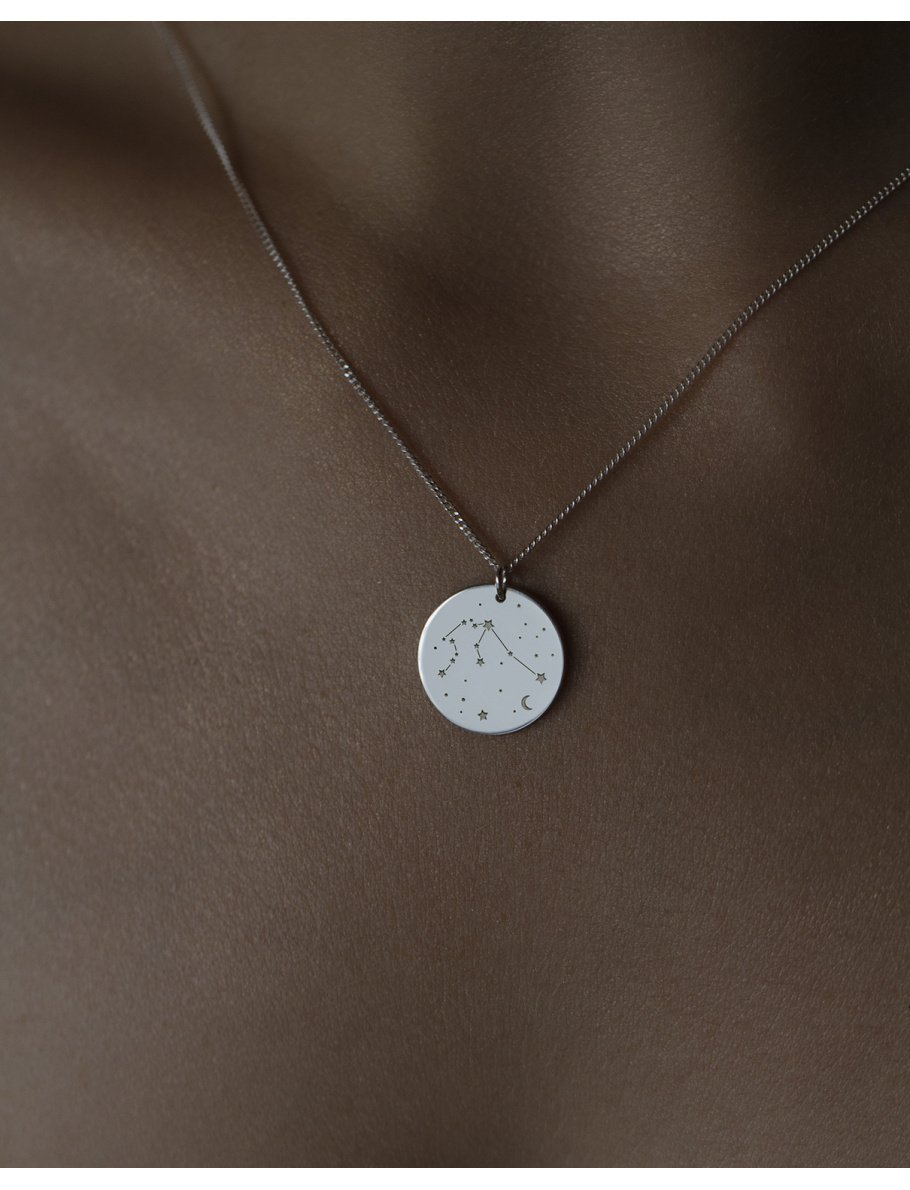 Silver Aquarius necklace