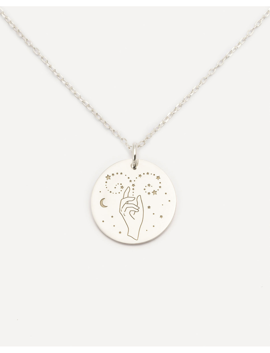 Silver Aries necklace