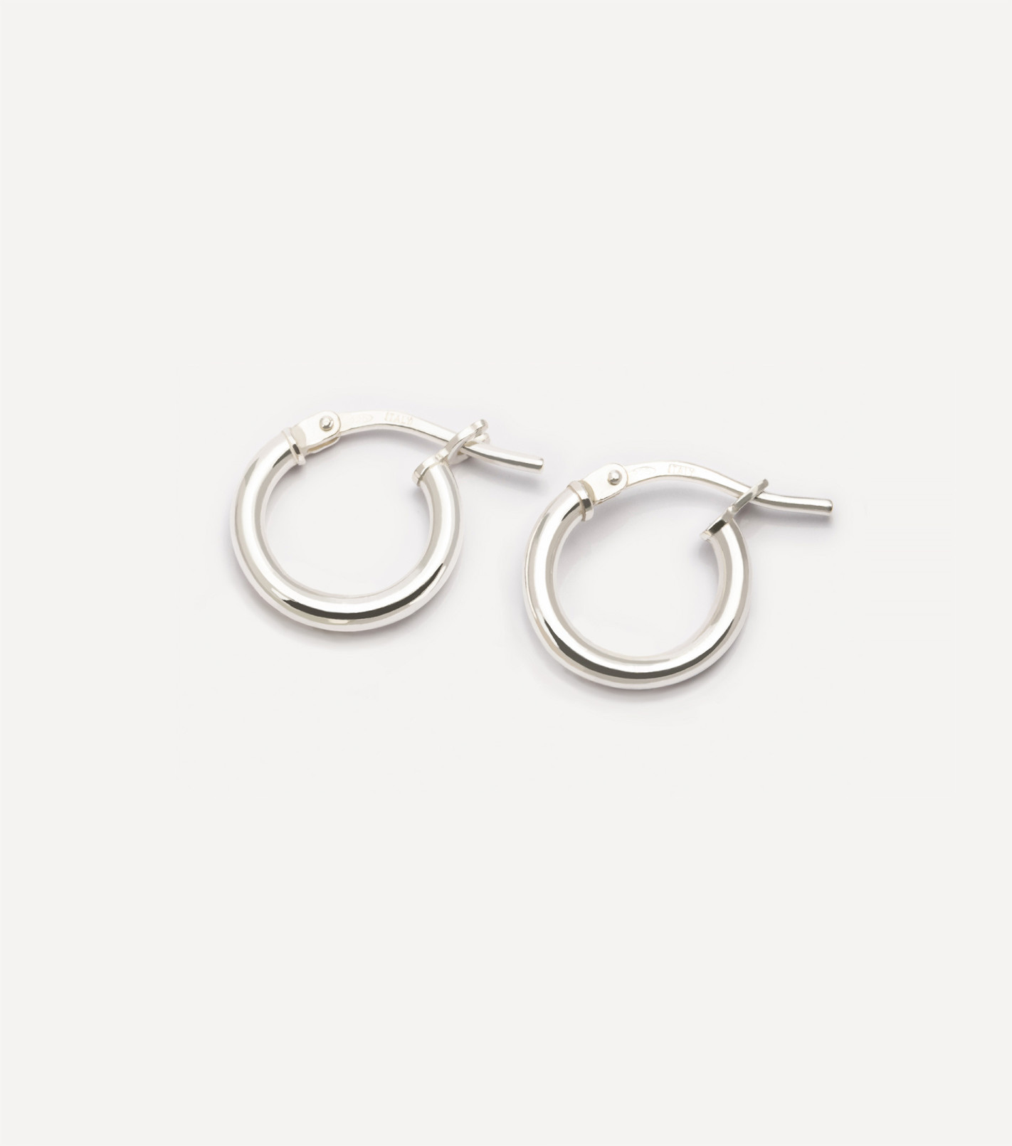 Berry Love Hoop Earrings in Silver