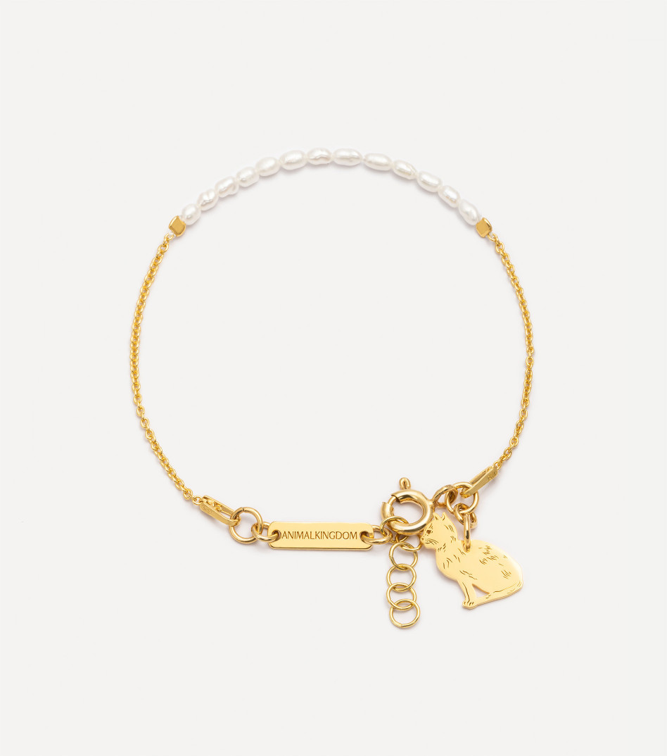 Bransoletka z kotkiem i perełkami