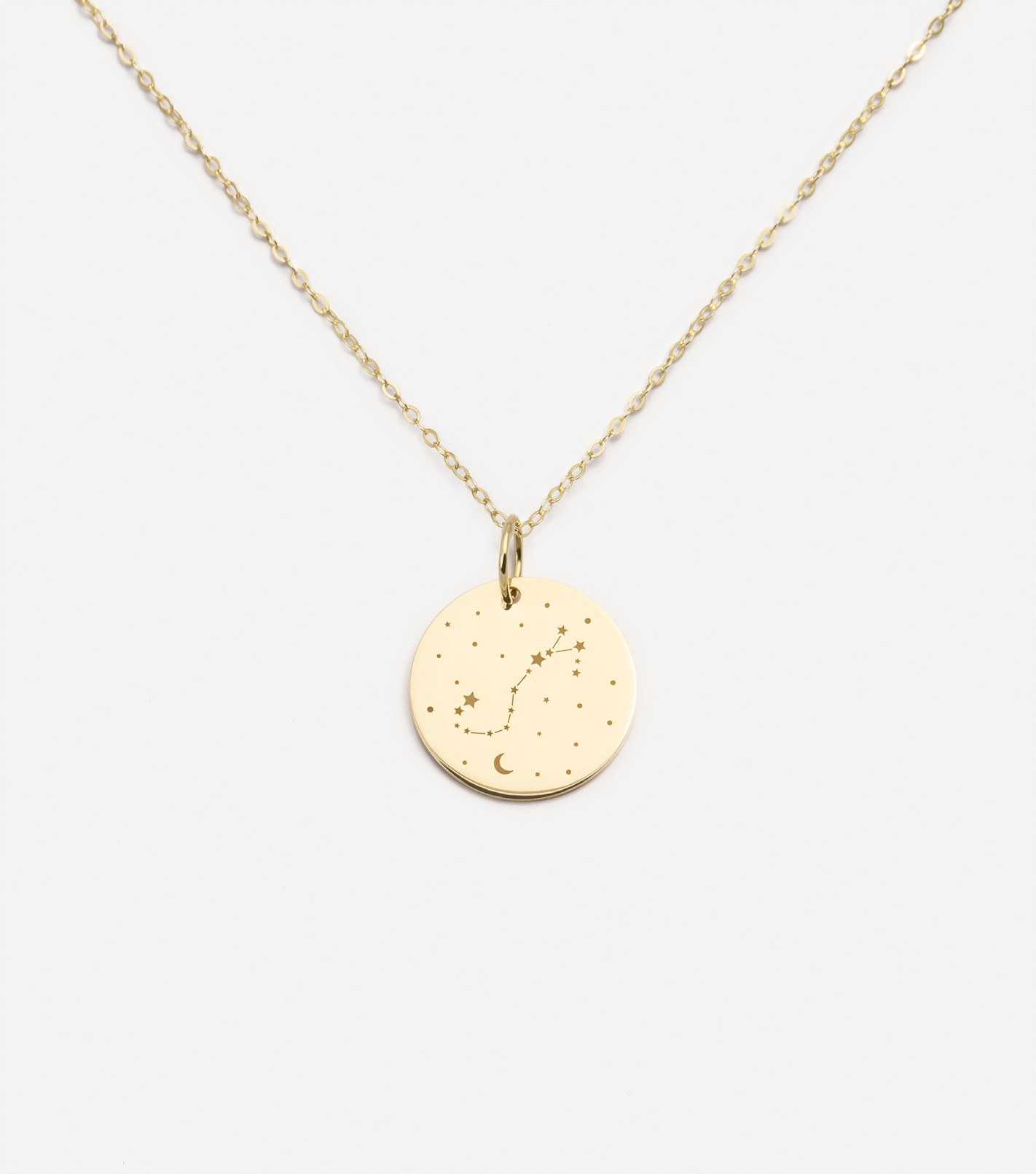 Złoty naszyjnik z medalikiem z konstelacja My zodiac