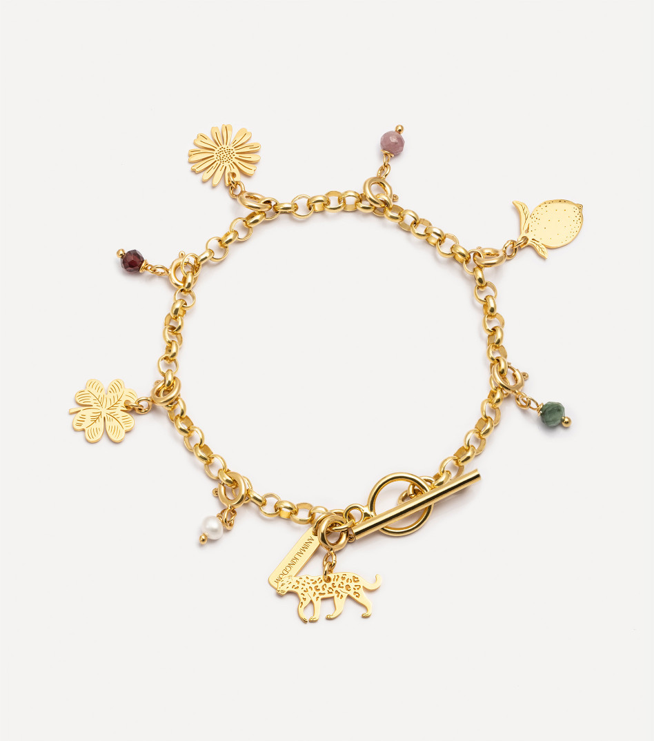 Pozłacany kamień do bransoletek i naszyjnków