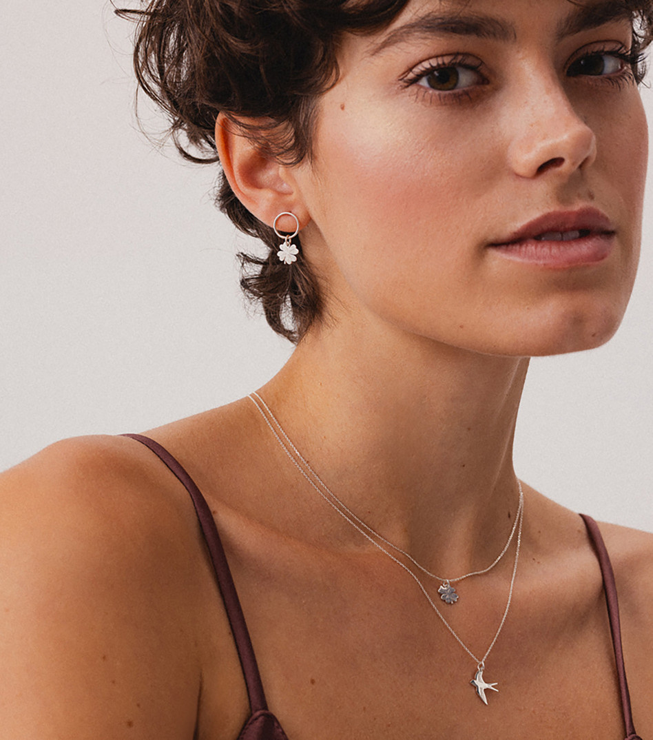 Naszyjnik srebrny z talizmanem