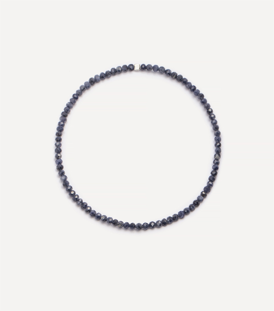 Srebrna bransoletka z szafirami