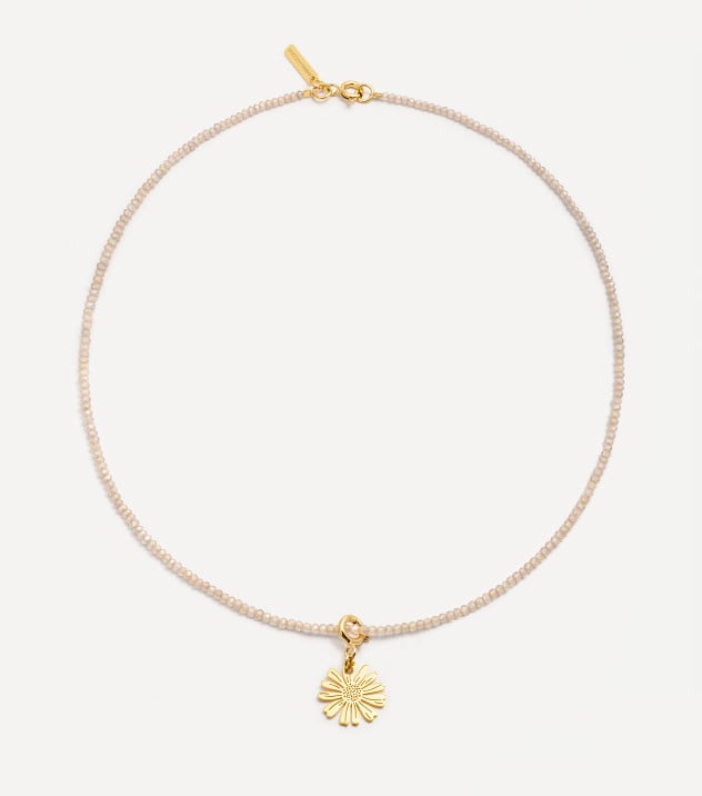 Choker z kamieniami naturalnymi i rumiankiem