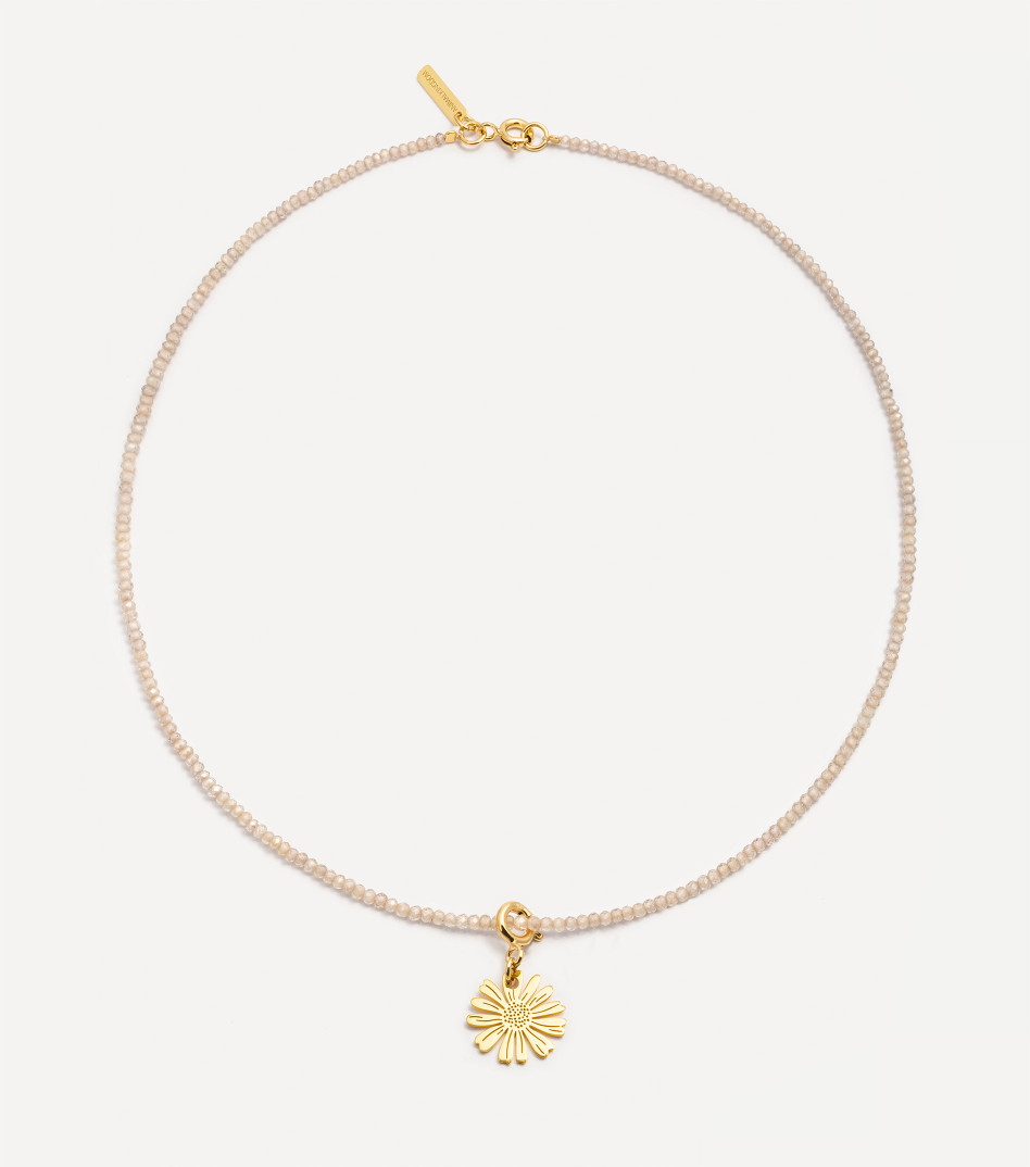 Choker z kamieniami naturalnymi i rumiankiem