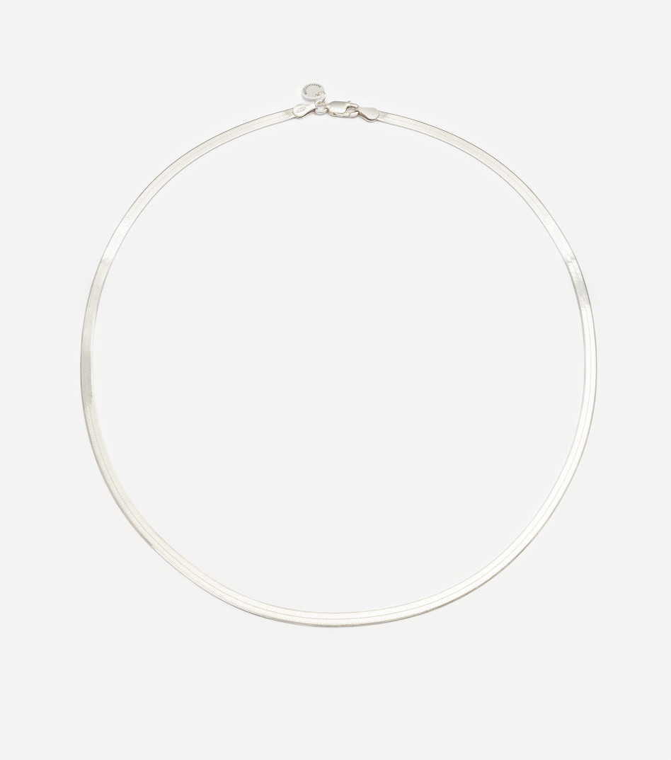 Srebrny naszyjnik żmijka