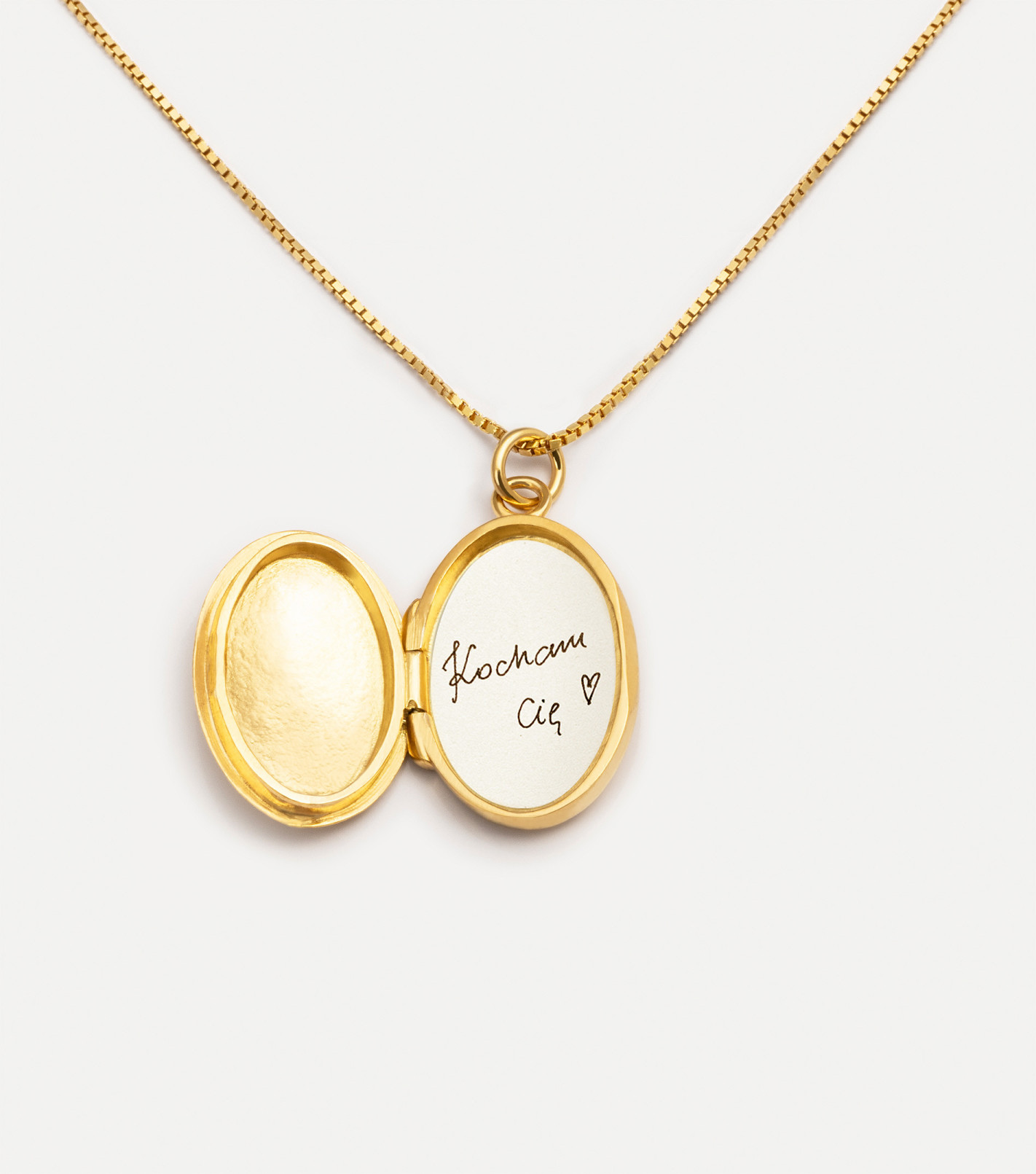 Personalizowany otwierany medalik na łańcuszku Personalizowany otwierany medalik na łańcuszku