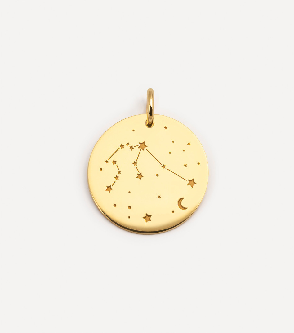 Dwustronny medalik ze znakiem zodiaku