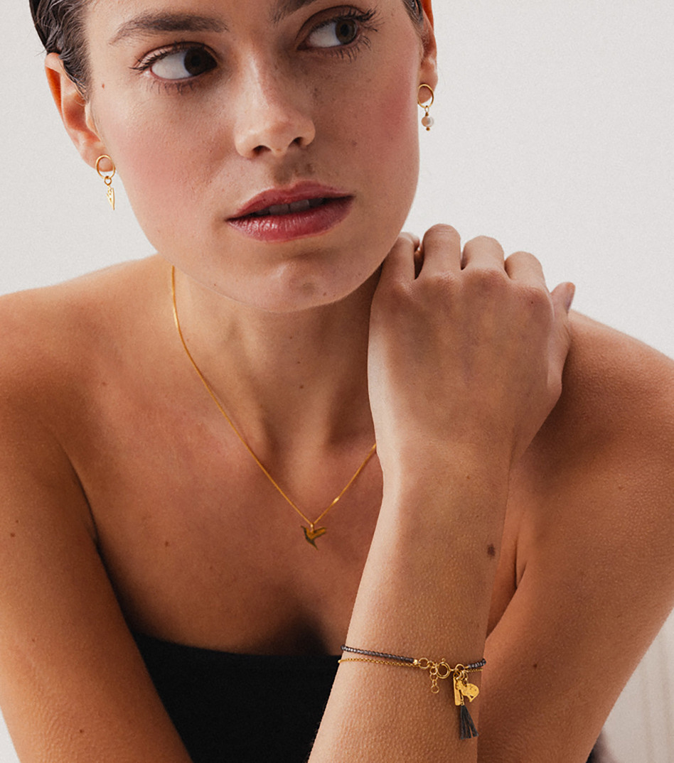 Be Lucky Stud Earrings in Gold